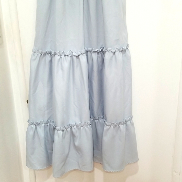 Say What A line crotchet pattern boho cowgirl smocked back maxi dress size S - Picture 4 of 6